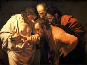 Incredulity of St. Thomas, Caravaggio (1602)