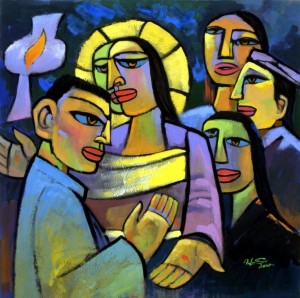 The Doubt of St. Thomas, by He Qi Used by permission