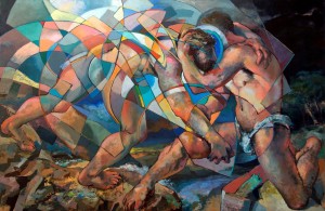 Jacob Wrestling the Angel, Edward Knippers